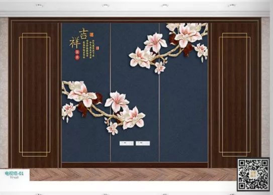 廠價(jià)熱銷鑫順來DQ-01掃碼電視墻，掃二維碼看裝修風(fēng)格